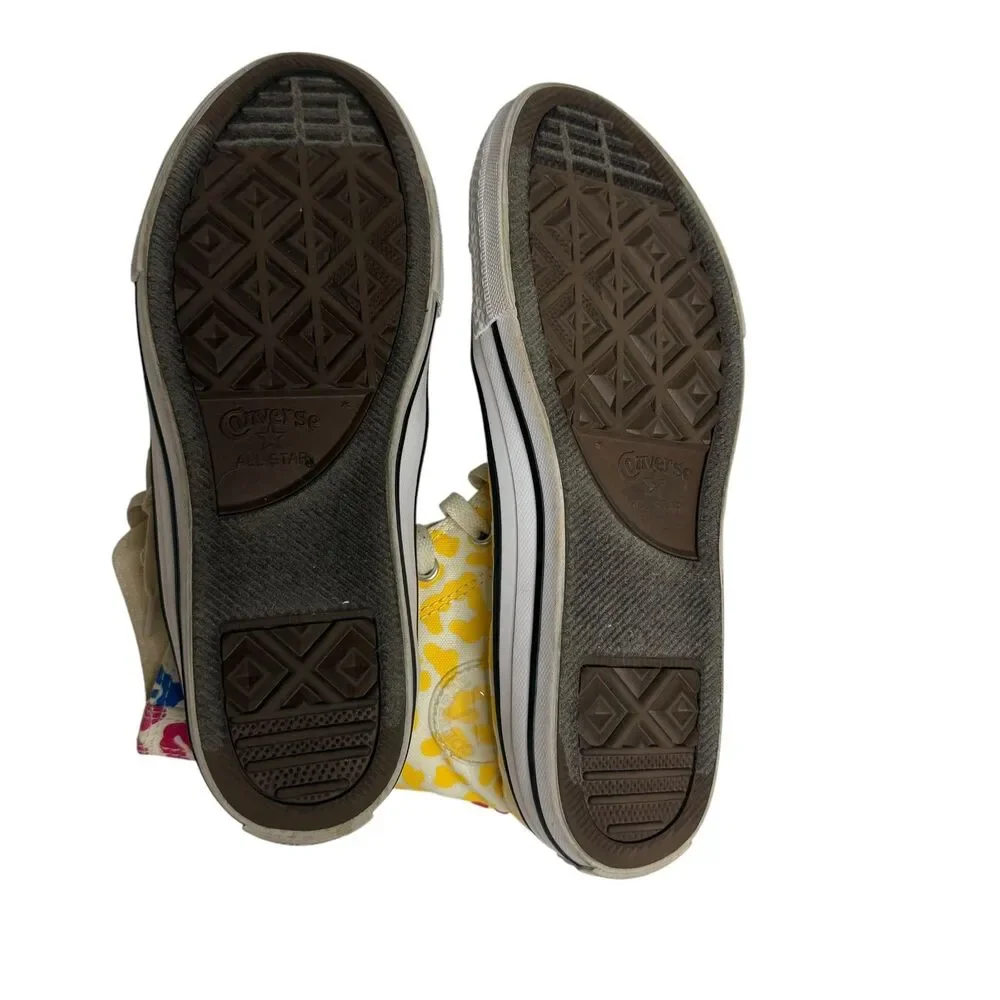 Converse All Star Wild High Top Animal Print Sneakers Shoes Rainbow Youth 5.5